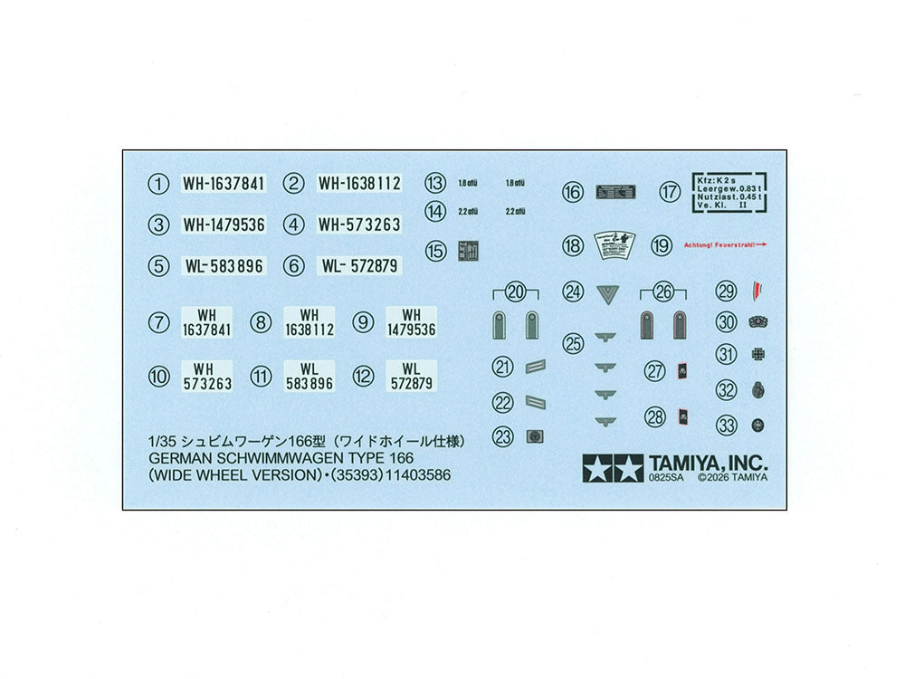 TAMIYA - GE SCHWIMMWAGEN TIPO 166 (vers. a ruote larghe)  1/35