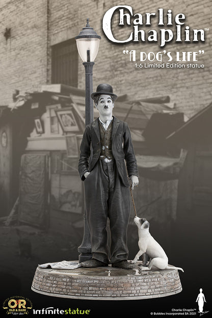 INFINITE STATUE - CHARLIE CHAPLIN W/LIGHT OLD&RARE STATUE