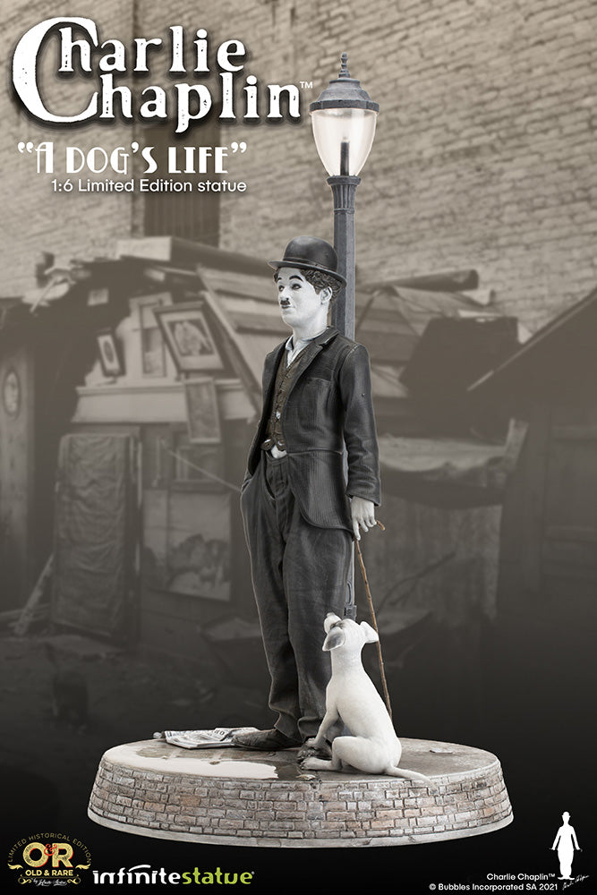 INFINITE STATUE - CHARLIE CHAPLIN W/LIGHT OLD&RARE STATUE