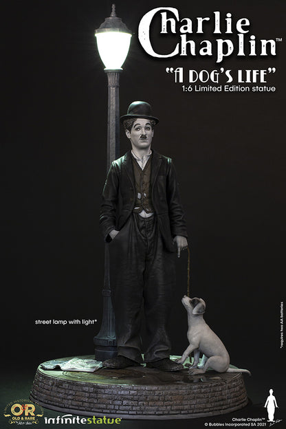 INFINITE STATUE - CHARLIE CHAPLIN W/LIGHT OLD&RARE STATUE