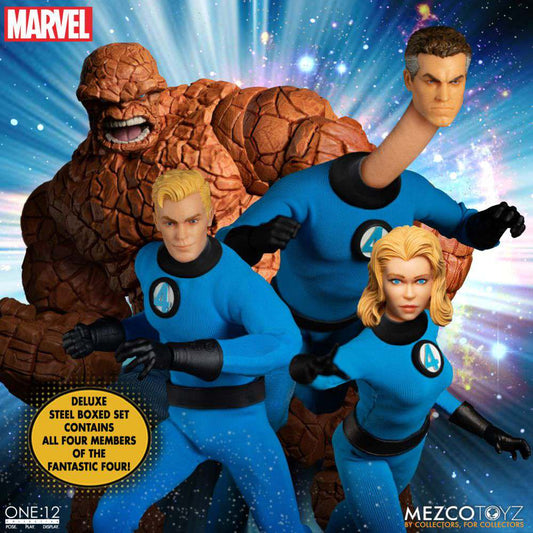 MEZCO TOYS - One 12 coll fantastic four dlx steel set