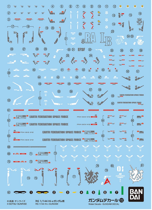 BANDAI - Gunpla - Decal - RG Hi-Nu 132 1/144