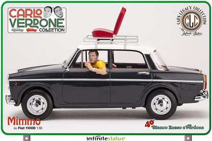 INFINITE STATUE - Mimmo su Fiat 1100 1/18 Resin Car