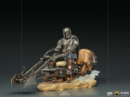 OFFERTA IRON STUDIOS - Mandalorian on speederbike 1/10