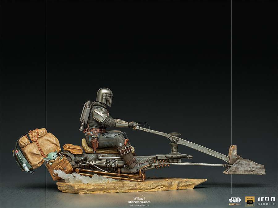 OFFERTA IRON STUDIOS - Mandalorian on speederbike 1/10