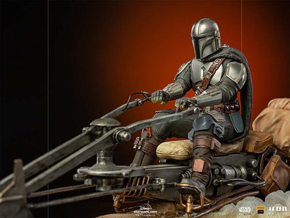 OFFERTA IRON STUDIOS - Mandalorian on speederbike 1/10