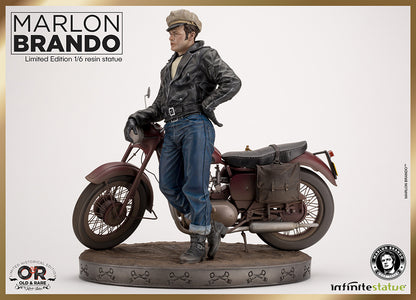 INFINITE STATUE - Marlon Brando with Bike Old & Rare 1:6 Resin