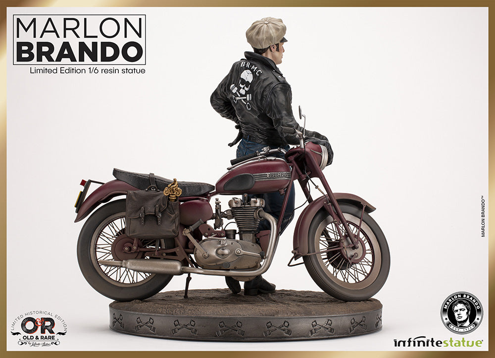 INFINITE STATUE - Marlon Brando with Bike Old & Rare 1:6 Resin