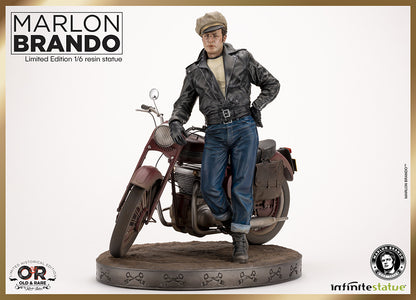 INFINITE STATUE - Marlon Brando with Bike Old & Rare 1:6 Resin