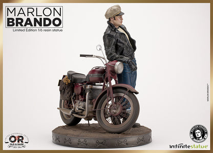 INFINITE STATUE - Marlon Brando with Bike Old & Rare 1:6 Resin