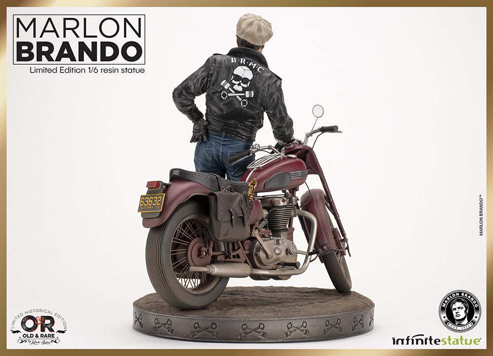 INFINITE STATUE - Marlon Brando with Bike Old & Rare 1:6 Resin