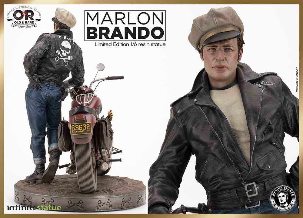 INFINITE STATUE - Marlon Brando with Bike Old & Rare 1:6 Resin