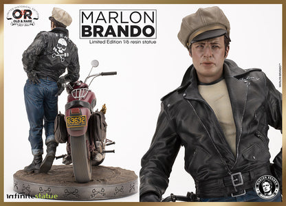 INFINITE STATUE - Marlon Brando with Bike Old & Rare 1:6 Resin