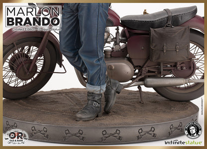 INFINITE STATUE - Marlon Brando with Bike Old & Rare 1:6 Resin