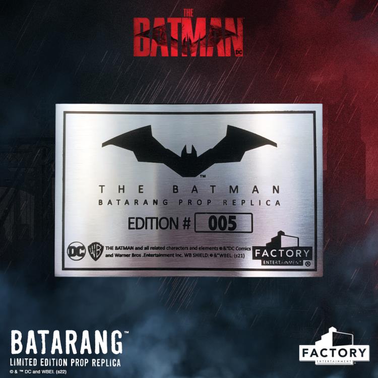 FACTORY ENTERTAINMENT - Dc Comics - The Batman - Batarang Limited Edition Prop Replica