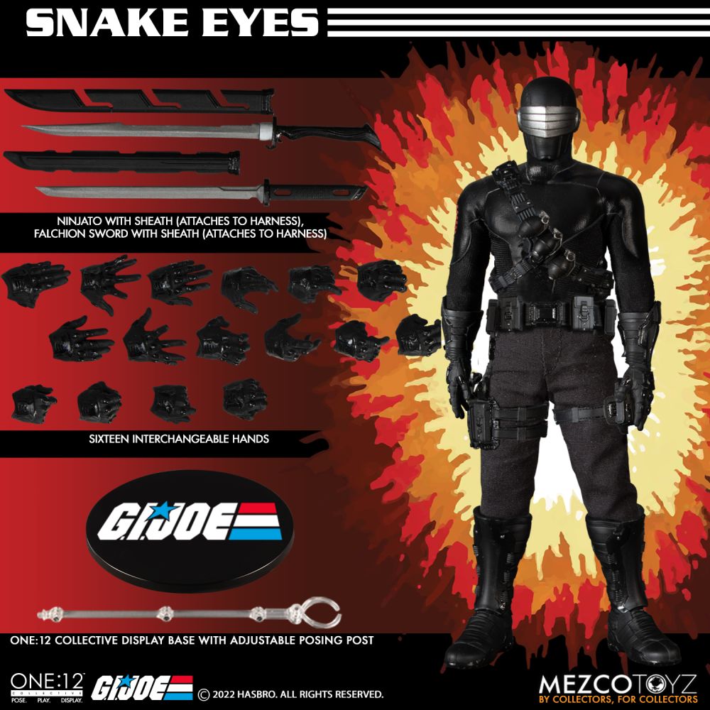 MEZCO - One:12 Collective Coll GI Joe Snake Eyes DeLuxe Ed Action Figure