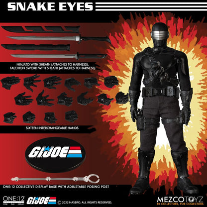 MEZCO - One:12 Collective Coll GI Joe Snake Eyes DeLuxe Ed Action Figure