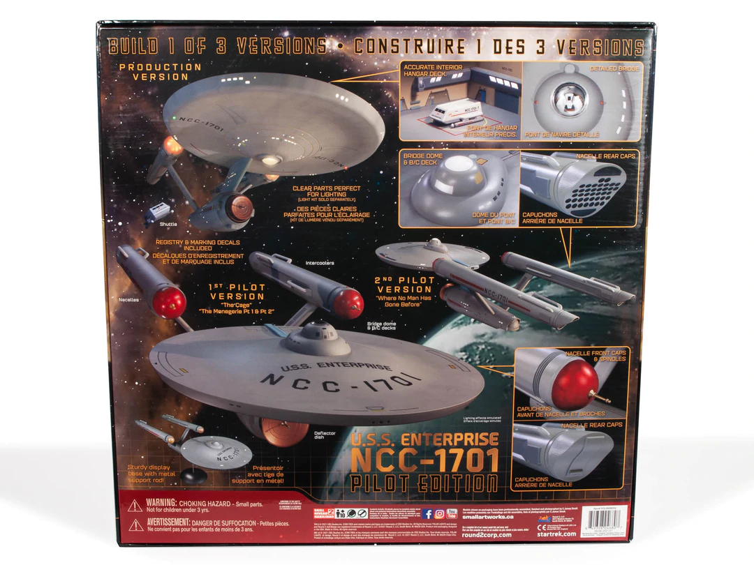 POLAR LIGHTS - Star Trek USS Enetrprise Pilot Ed . Parts 1/350