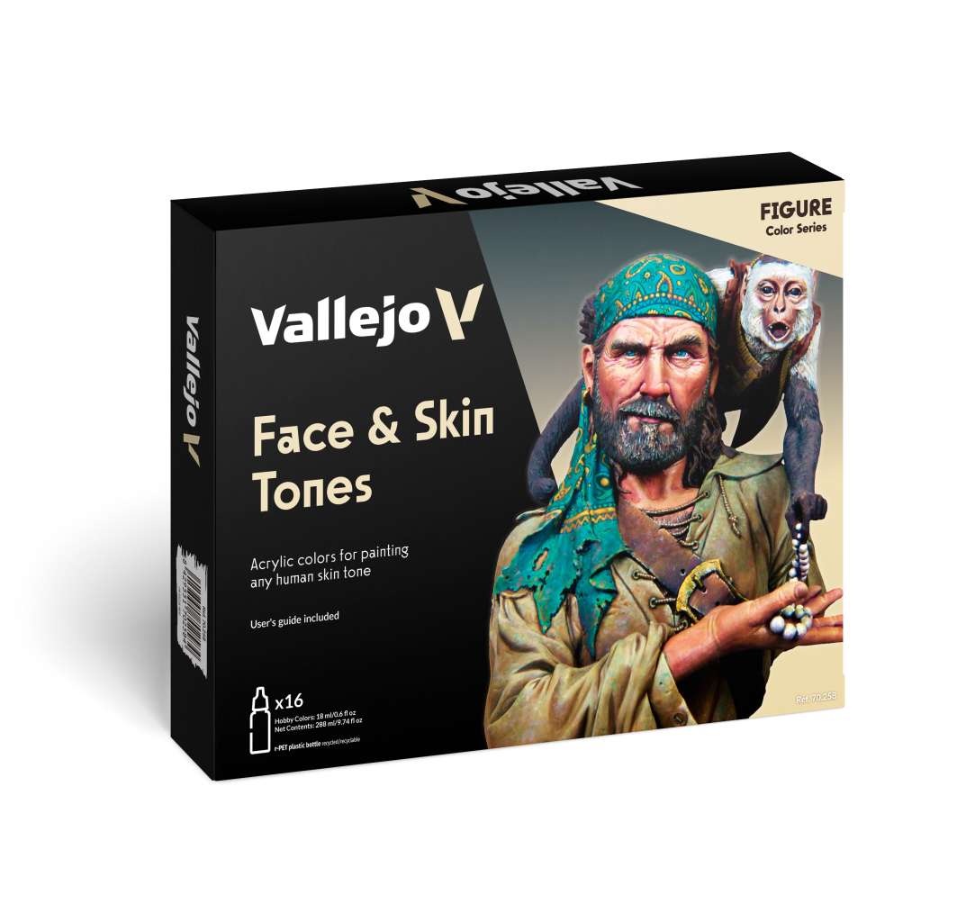 VALLEJO - Face E Skin Tones (16) Color Set