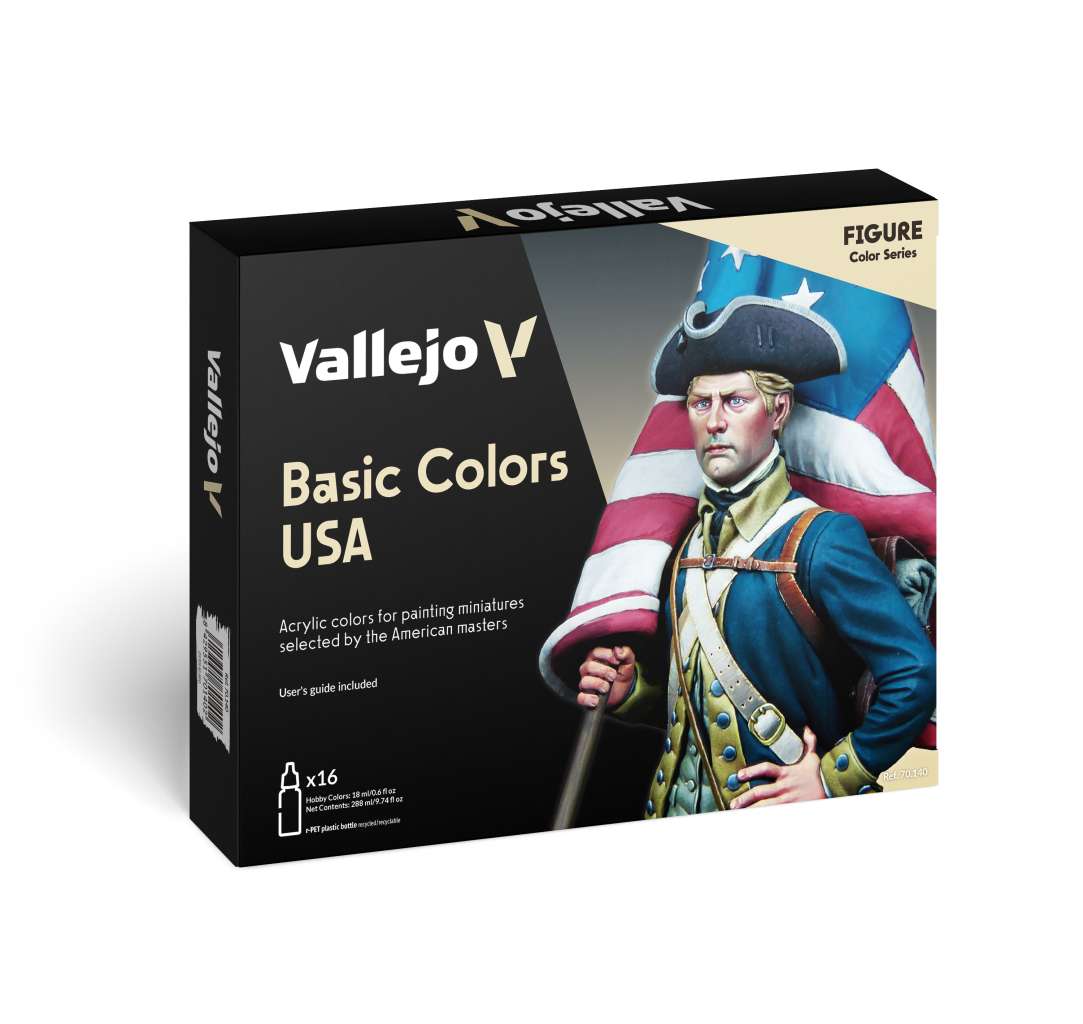 VALLEJO - Basic Colors USA (16) Color Set 70140