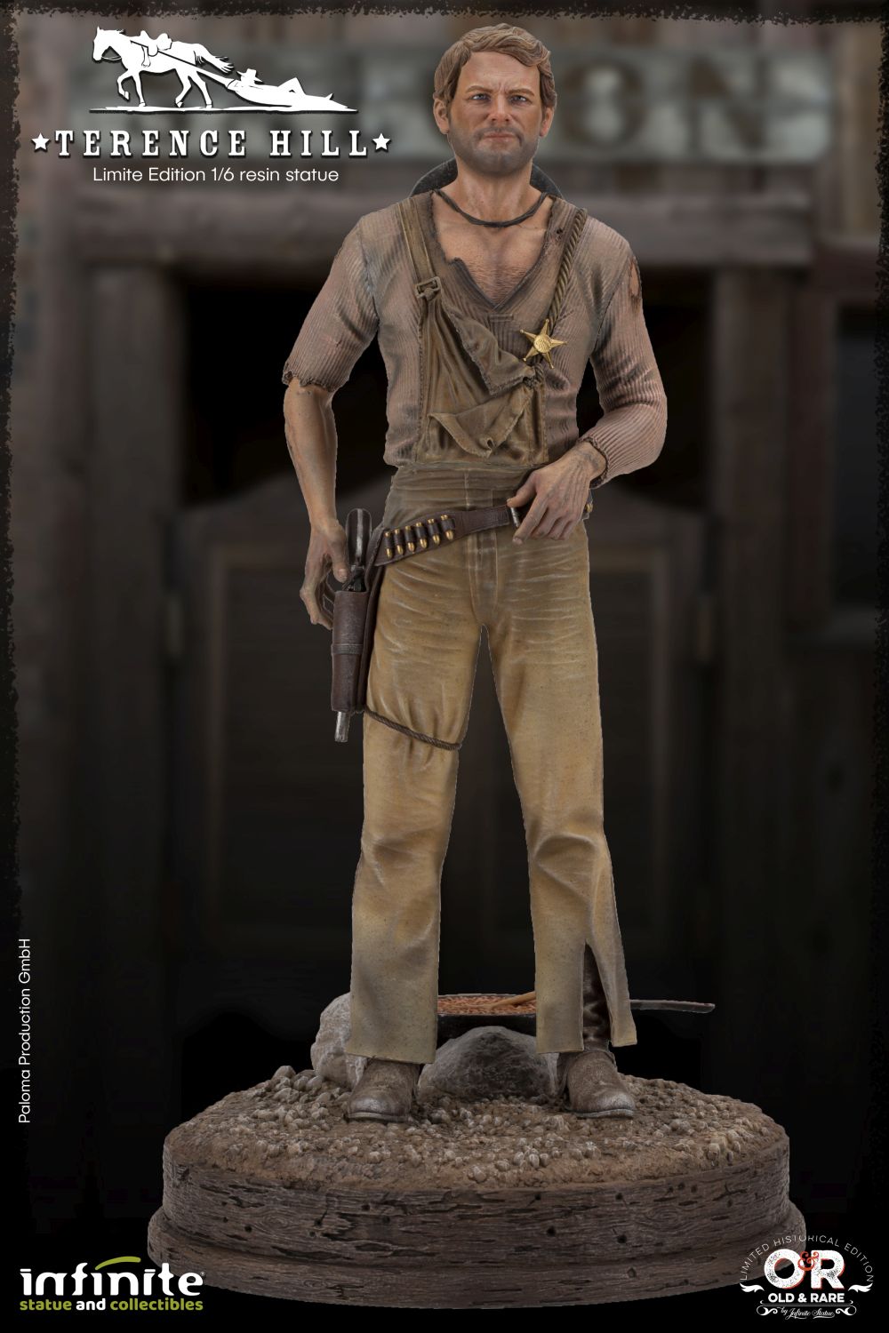 INFINITE STATUE - Terence Hill Old & Rare 1:6 Resin Statue