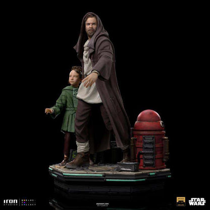 IRON STUDIOS - Sw Obi-Wan And Young Leia 1/10 DLX Statue