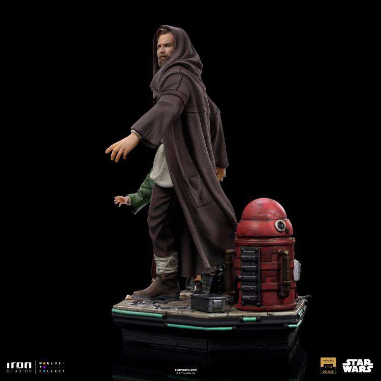 IRON STUDIOS - Sw Obi-Wan And Young Leia 1/10 DLX Statue