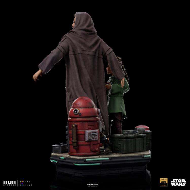 IRON STUDIOS - Sw Obi-Wan And Young Leia 1/10 DLX Statue