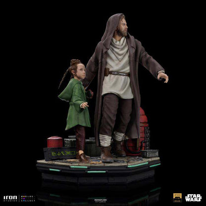 IRON STUDIOS - Sw Obi-Wan And Young Leia 1/10 DLX Statue