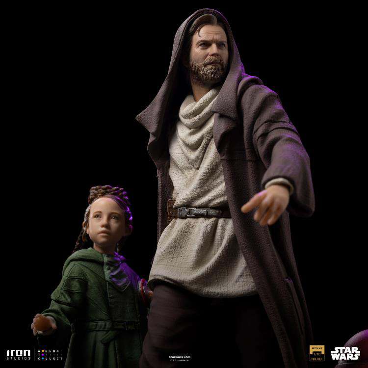 IRON STUDIOS - Sw Obi-Wan And Young Leia 1/10 DLX Statue