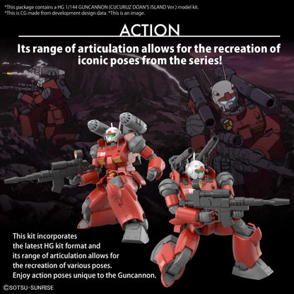 BANDAI MODEL KIT - GUNPLA - HG RX-77-02 GUNCANNON [CUCURUZ DOAN'S ISLAND Ver] 1/144