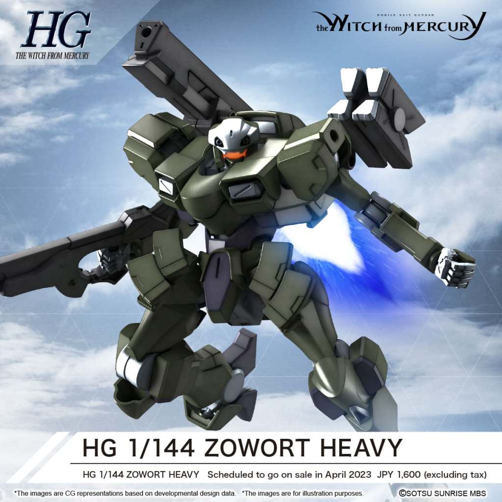 BANDAI - GUNPLA - WITCH FOR MERCURY - HG ZOWORT HEAVY #20