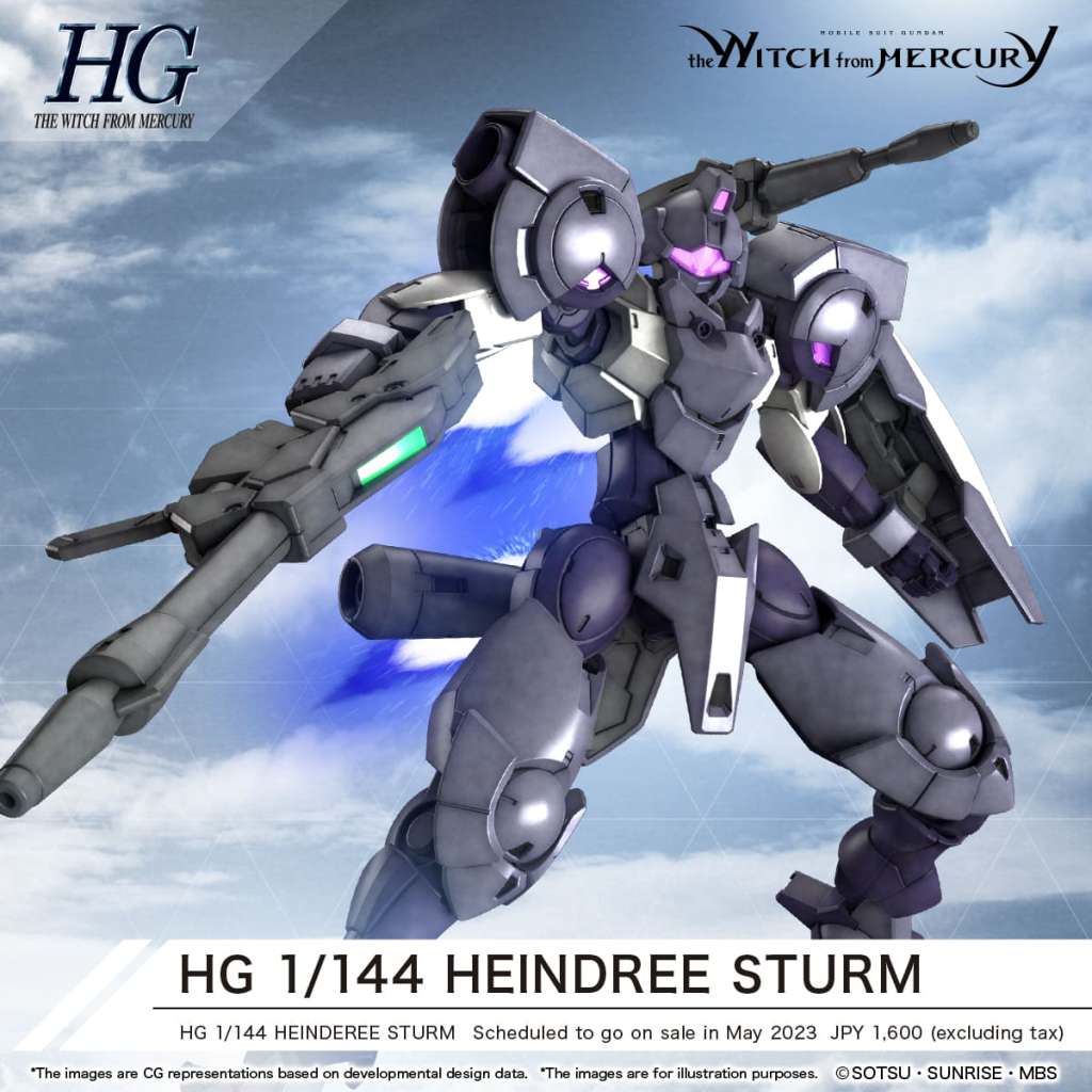 BANDAI MODEL KIT - GUNPLA - WITCH FOR MERCURY - HG HEINDREE STURM #22 1/144