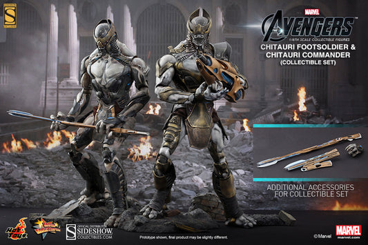 HOT TOYS - Marvel - Avengers - Chitauri Commander and Footsoldier - Movie Masterpiece 1:6 Action Doll