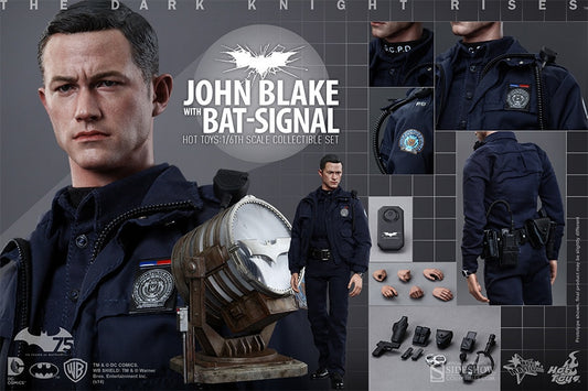 HOT TOYS - Dc Comics - Batman The Dark Knight Rises - Jhon Blake with Bat-signal 1:6 Action Doll