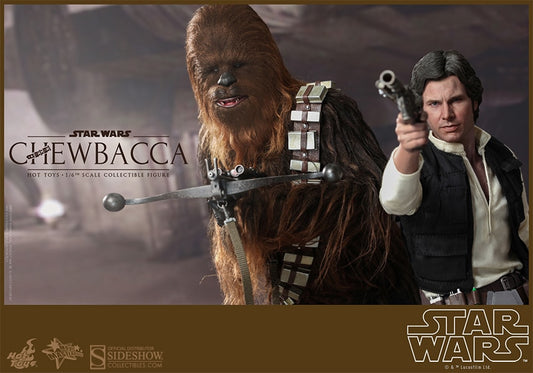 HOT TOYS - Star Wars - Episode IV A New Hope - Han Solo & Chewbacca Set - Movie Masterpiece 1:6 Action Doll