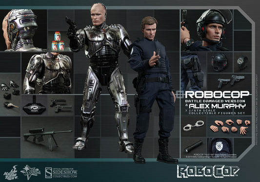 HOT TOYS - Robocop - Robocop (Battle Damaged Ver) & Alex Murphy - Movie Masterpiece 1:6 Action Doll