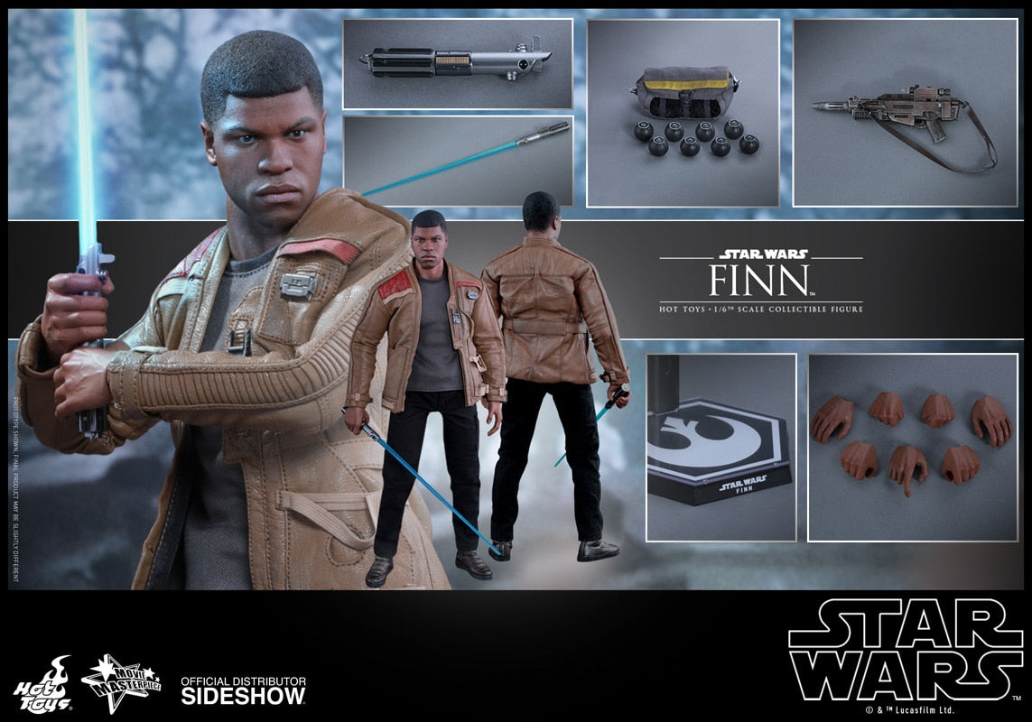 HOT TOYS - Star Wars - Episode VII The Force Awakens - Finn and First Order Riot Control Stormtrooper - Movie Masterpiece 1:6 Action Doll