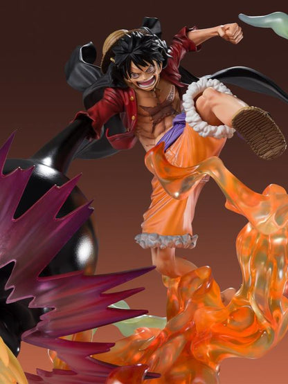 BANDAI - One Piece Figuarts Zero Pvc Statue Extra Battle Luffy Red Roc