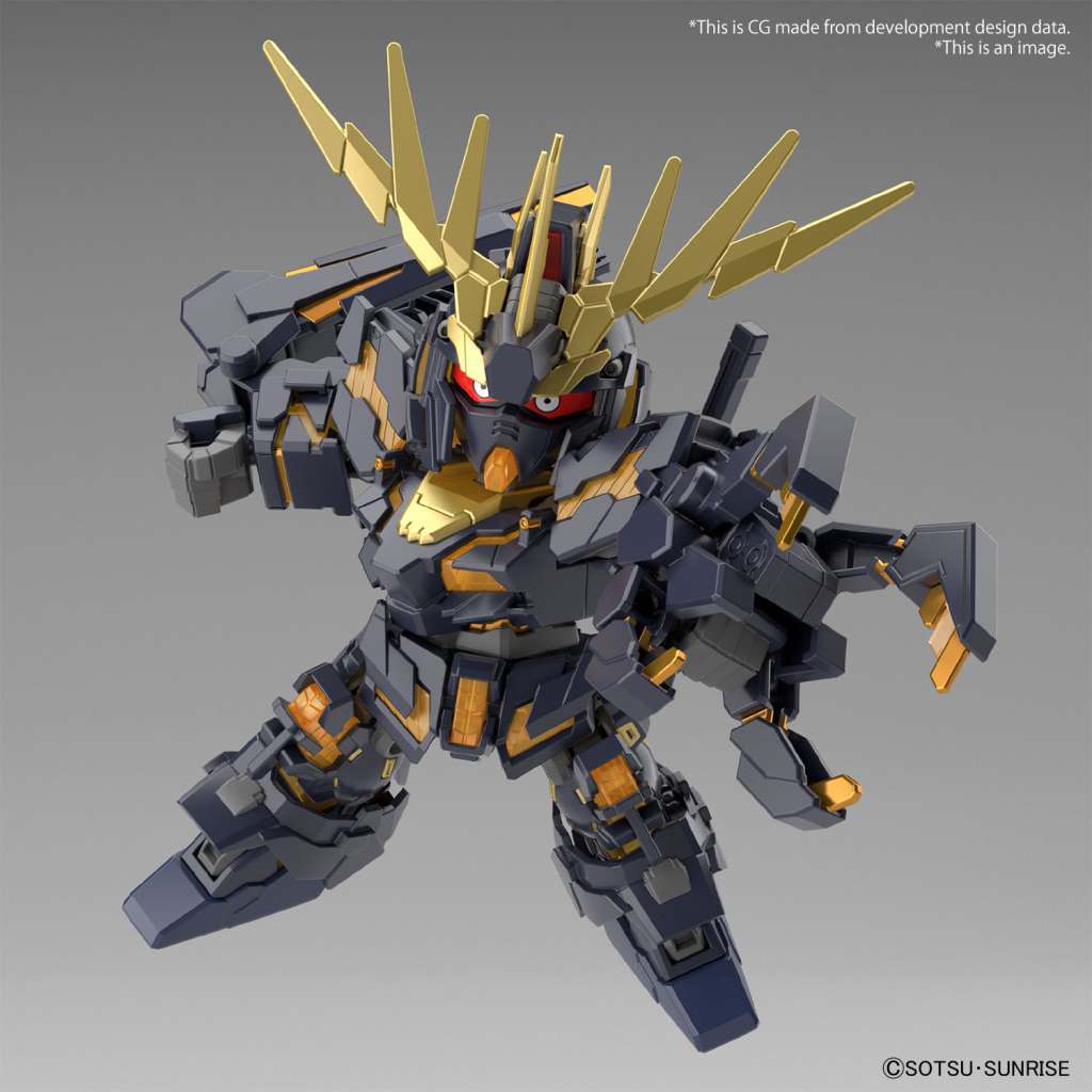 BANDAI - Gunpla - SD Cross Silhouette - Unicorn Gundam 02 Banshee Destroy Mode & Norn Parts #19