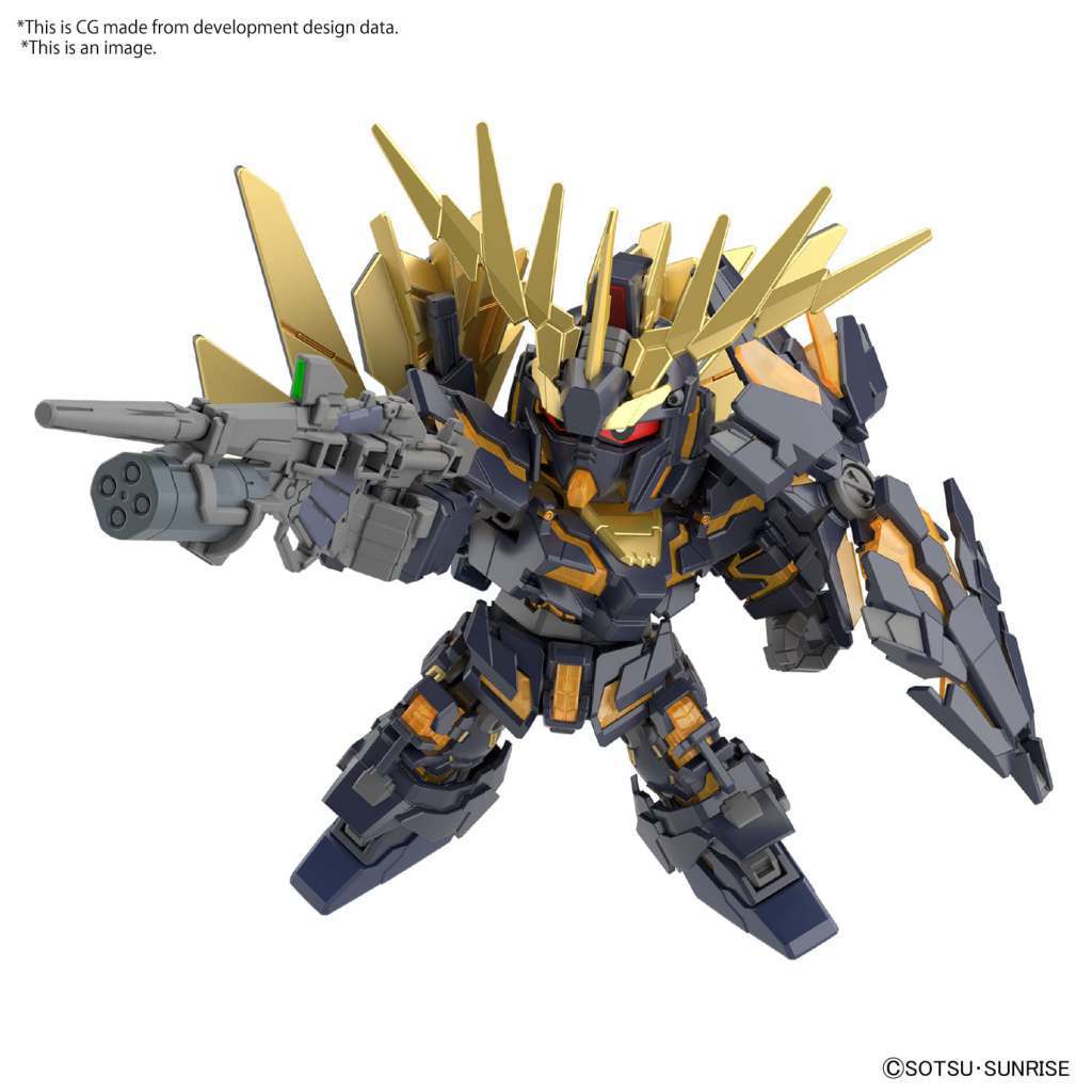 BANDAI - Gunpla - SD Cross Silhouette - Unicorn Gundam 02 Banshee Destroy Mode & Norn Parts #19