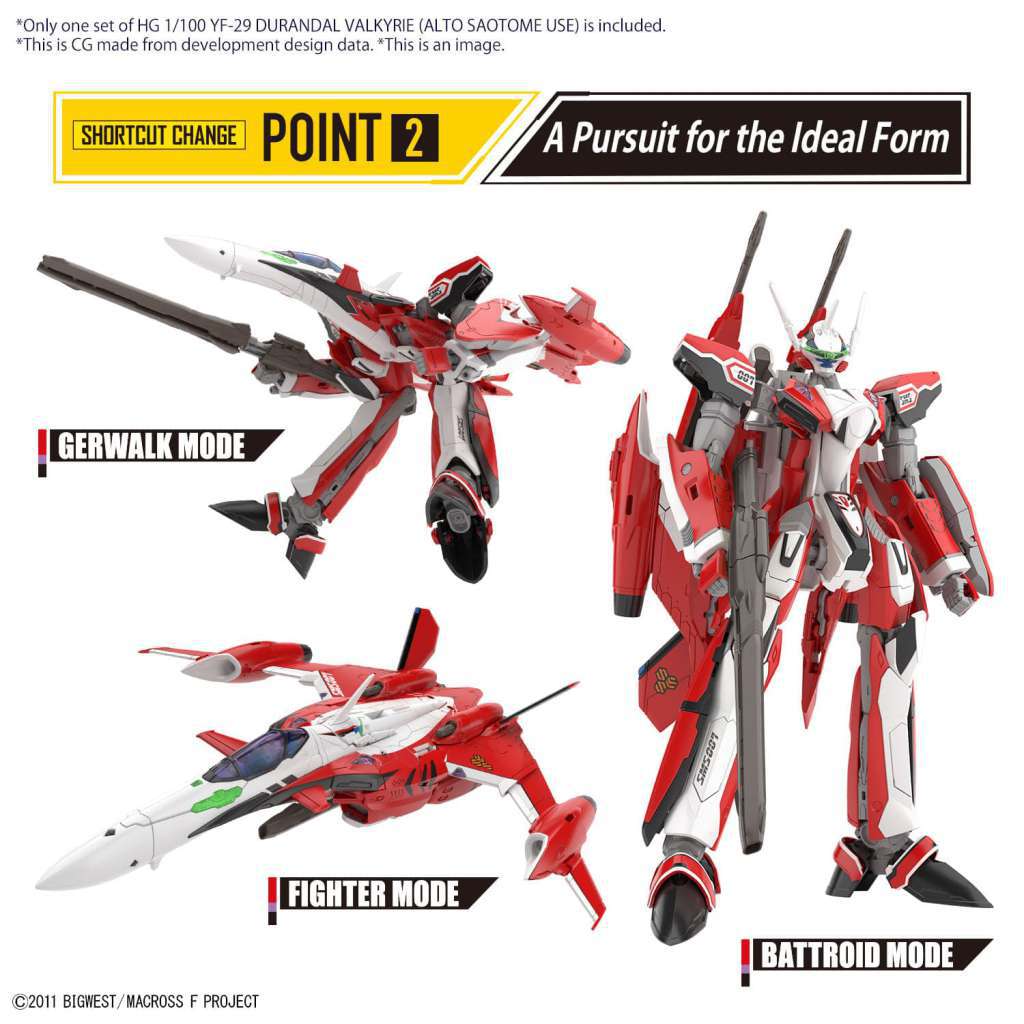 BANDAI MODEL KIT - GUNPLA - HG YF-29 DURANDAL VALKYRIE ALTO 1/100