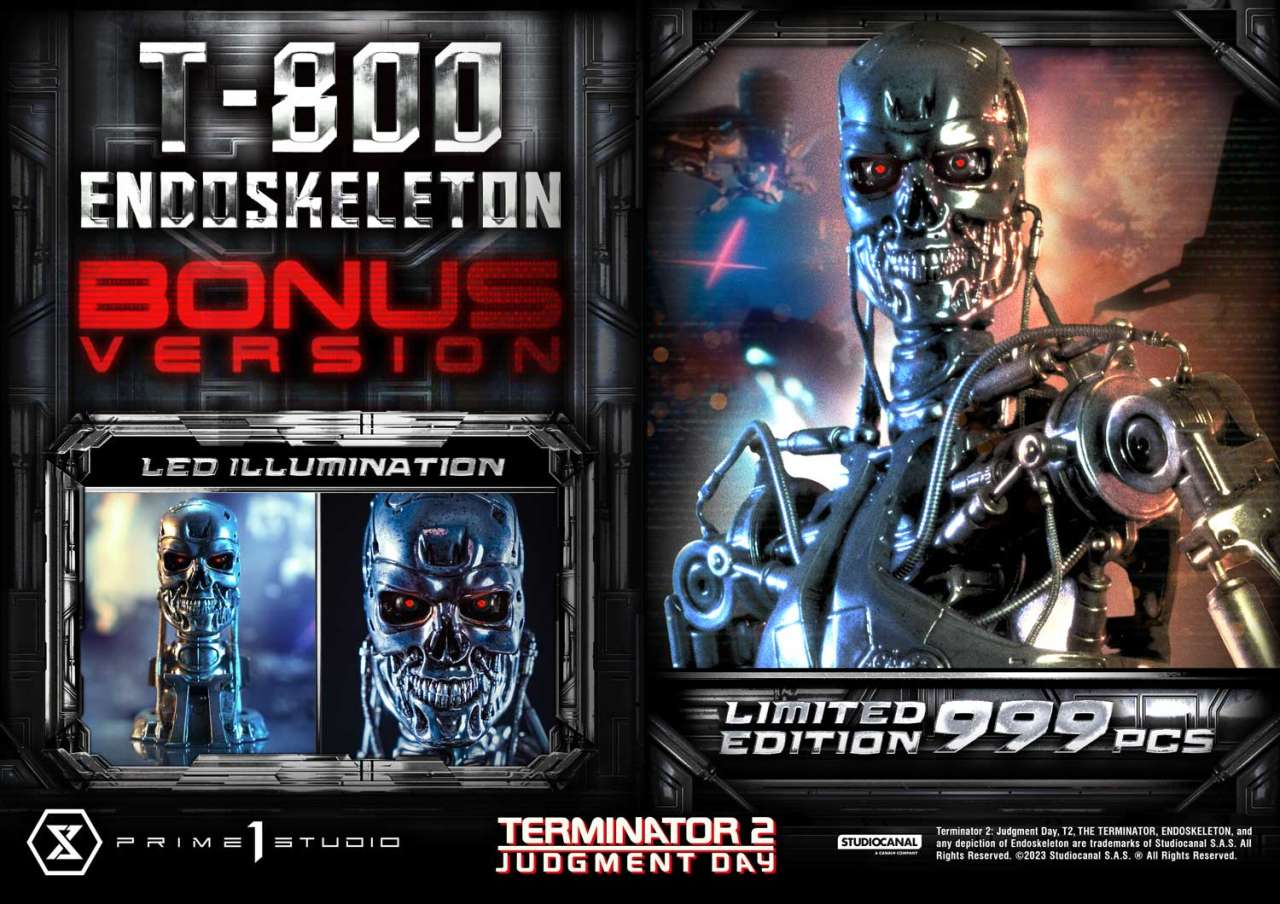 PRIME 1 STUDIOS - Terminator 2 Judgement Day T-800 Endoskeleton 1:3 DeLuxe Bonus Ver Statue