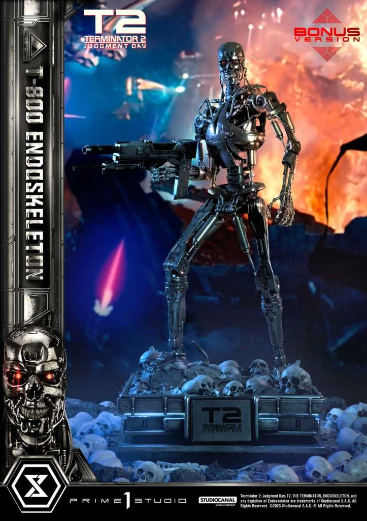 PRIME 1 STUDIOS - Terminator 2 Judgement Day T-800 Endoskeleton 1:3 DeLuxe Bonus Ver Statue