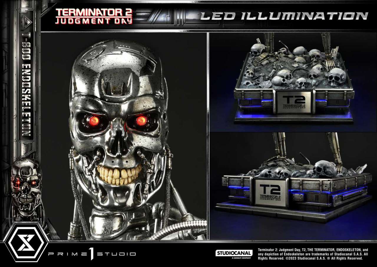 PRIME 1 STUDIOS - Terminator 2 Judgement Day T-800 Endoskeleton 1:3 DeLuxe Bonus Ver Statue