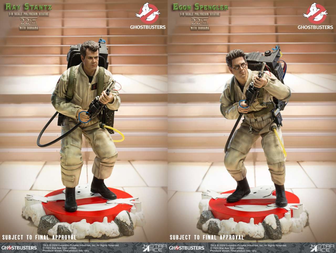 STAR ACE - Ghostbusters egon & ray twin pack 1/8 resin statue