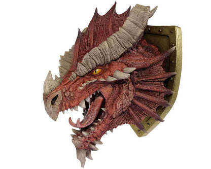 WIZKIDS - Dungeons & dragons replicas of the realms: ancient red dragon trophy plaque - limited edition 50th anniversary