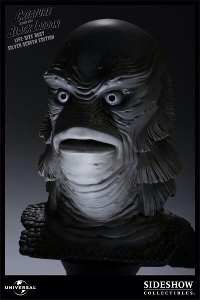 SIDESHOW - Universal Monster Creature from the Black Lagoon Silver Screen Edition Life Size Bust 1:1