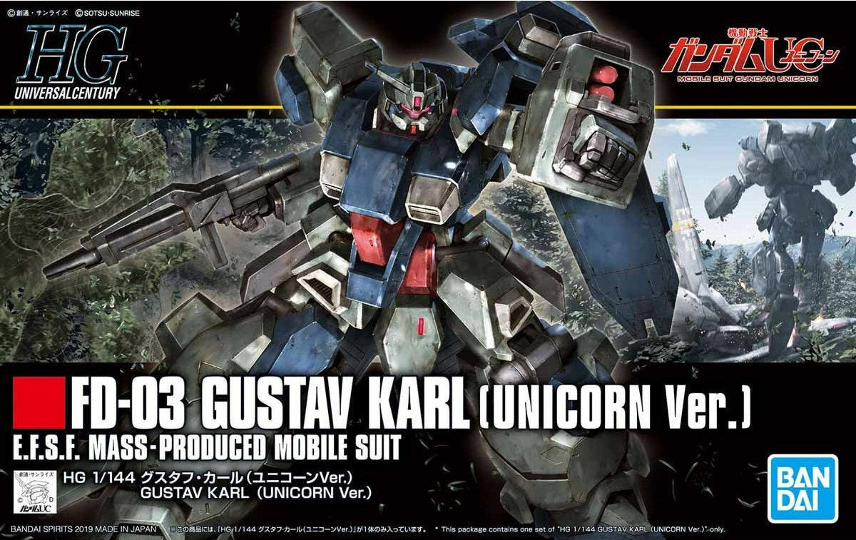 BANDAI MODEL KIT - Gunpla - HG Gstav Karl Unicorn Ver #221 1/144