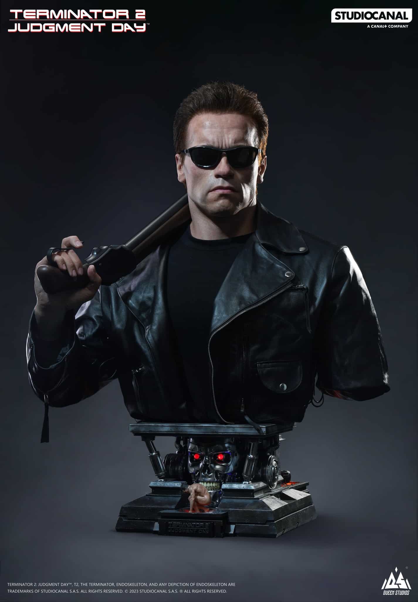 QUEEN STUDIOS - Terminator 2 - T-800 Life-Size Bust 1:1